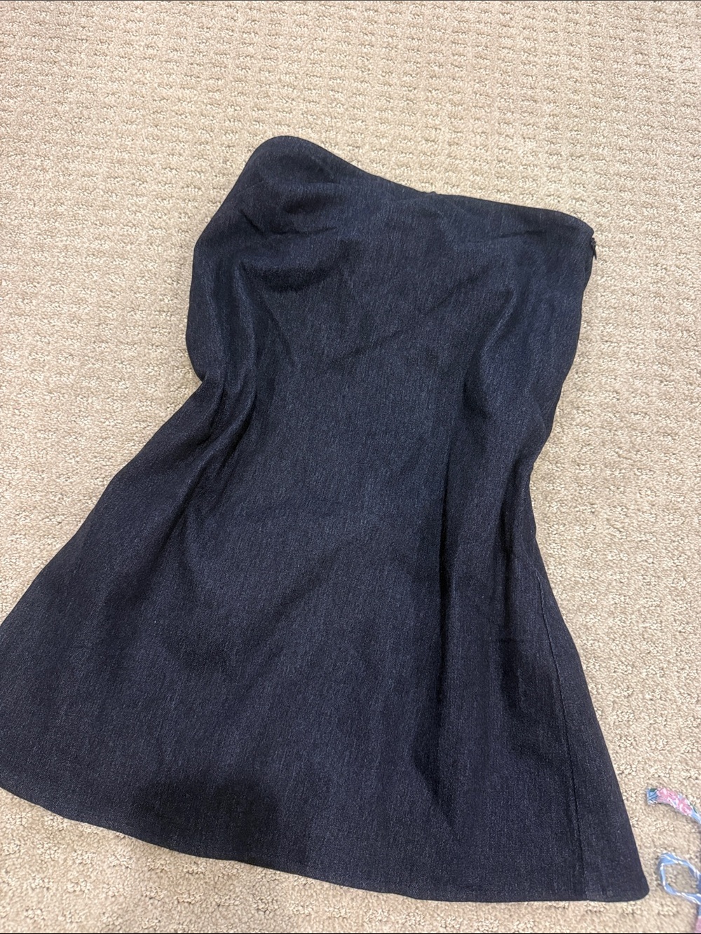 Vici Black Strapless Midi Skirt